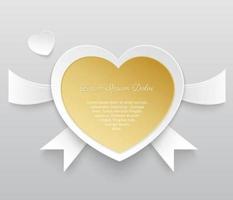 Golden Heart Vector Background