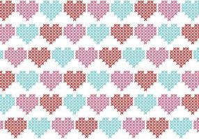 Cross Stitch Heart Vector Pattern