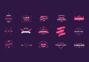 Valentine's Day Badge Vector Pack