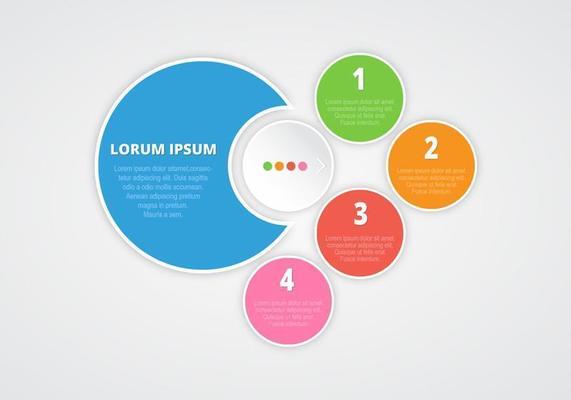 Numbered Infographic Vector Background