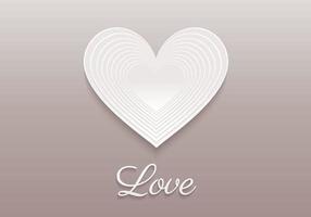 Layered Heart Vector Background