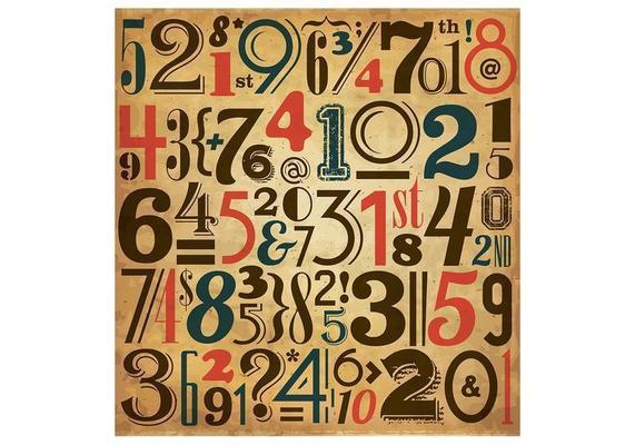Vintage Number Vector Background