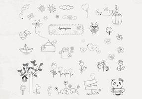 Hand Drawn Spring Vector Pack