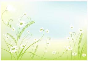 Swirly Spring Background Vector