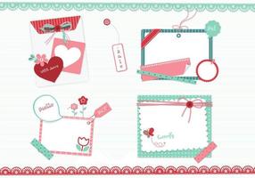 Girly Scrapbook Elements Vector