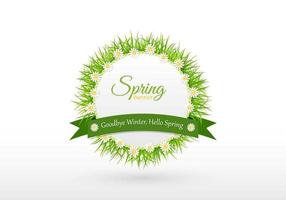 Goodbye Winter Spring Banner Vector