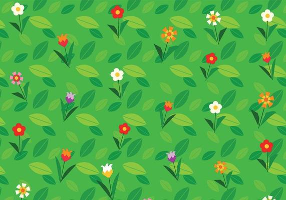 Cartoon Flower Background Vector