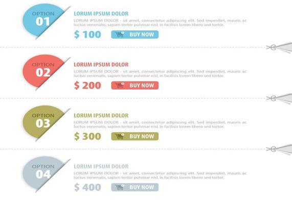 Clean Option Template Vector