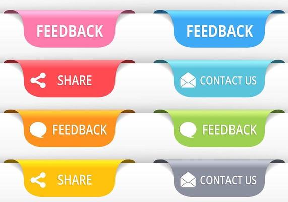 Feedback Tab Button Vectors