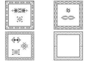 Decorative Square Frames Vector Set