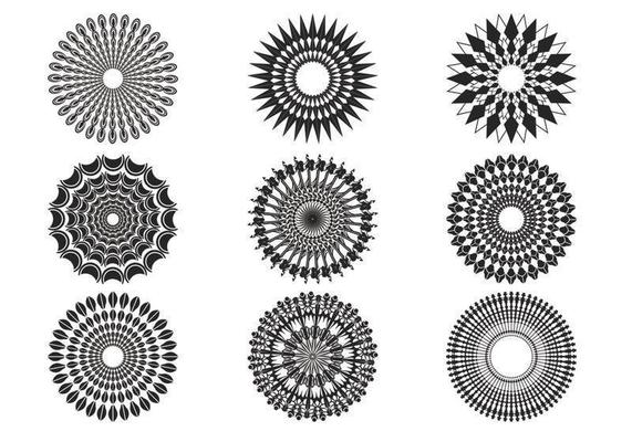 Decorative Sunburst Vectors
