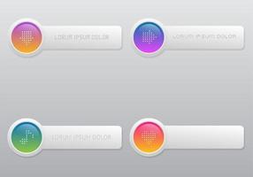 Bright Colored Button Vector Set 