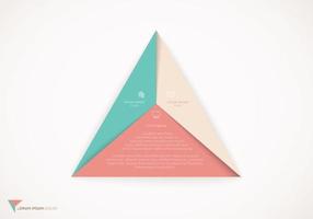 Origami triángulo diseño vectorial vector