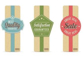 Retro Venta Banner Vector Set