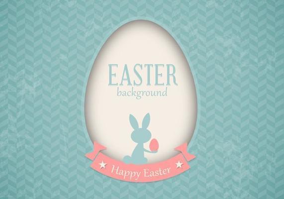 Retro Easter Card Vector