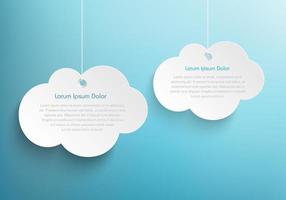 Hanging Clouds Background Vector