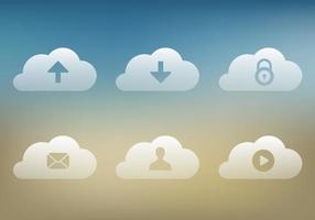 Transparent Cloud Icons Vector Pack