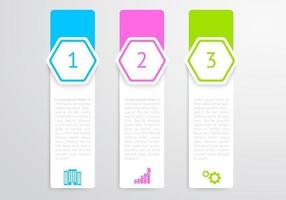 Vertical Hexagon Banners Vector Set