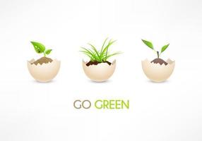 Eco Go Green Eggs Vector