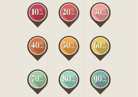 Retro Discount Pointer Tag Vector Pack