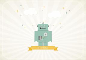 Retro Robot Wallpaper Vector