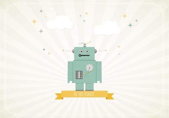 Retro Robot Wallpaper Vector Download Free Vectors Clipart Graphics Vector Art