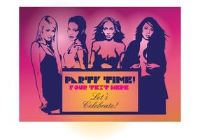 Sexy Girls Party Flyer vector