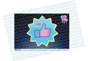 Facebook Like Vector Button