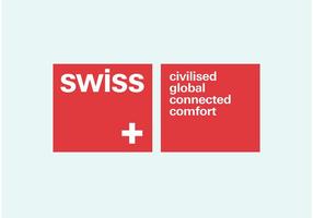 Logotipo de la aerolínea suiza vector