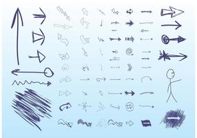 hand drawn arrow free vector art 10725 free downloads