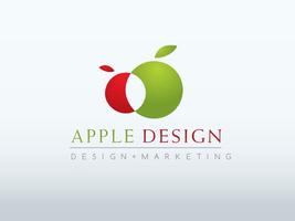 Diseño de logotipos de Apple vector