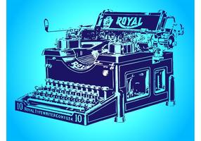 Máquina de escribir antigua vector