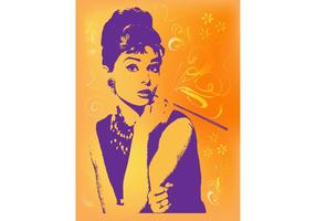 imagen de audrey hepburn vector