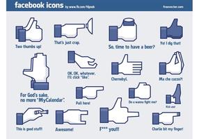 Iconos de Facebook vector