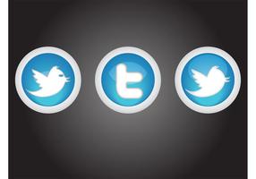 Twitter Buttons vector