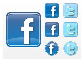 Facebook Twitter Vectores