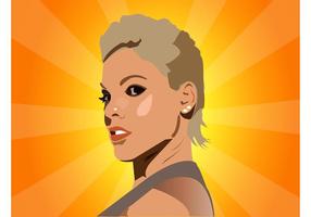 Pink Vector Portrait