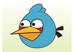 Blue Angry Bird vector