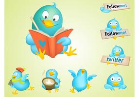 Cool Twitter Birds vector