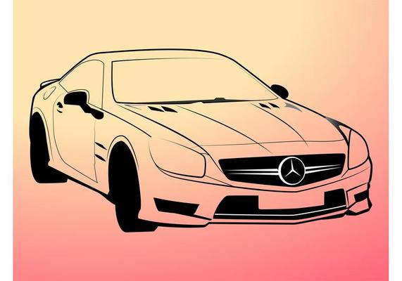 Mercedes Benz 300 Luxury Car Drawing Photograph by Keith Webber Jr - Pixels