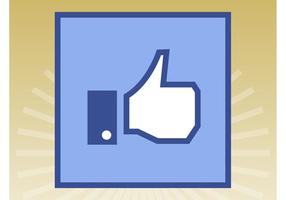 Facebook Me gusta el icono vector