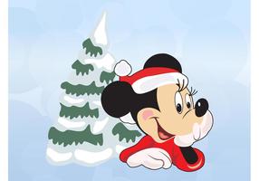 Minnie mouse de navidad vector