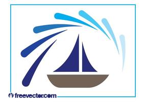 Gráficos del logotipo del barco vector