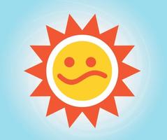 Sad Sun Icon