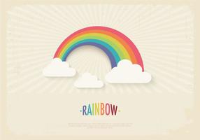 Retro Rainbow Background Vector