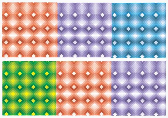 Seamless Bright Diamond Vector Patterns