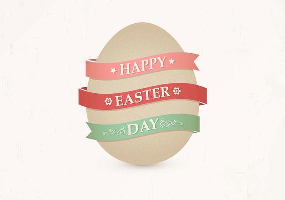 Cardboard Easter Egg Vector