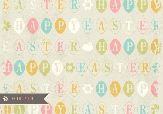 Grungy Easter Vector Background