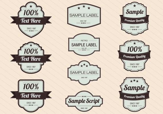 Retro Label Vectors