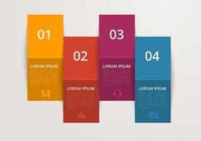 Plegado de papel de color banners vector